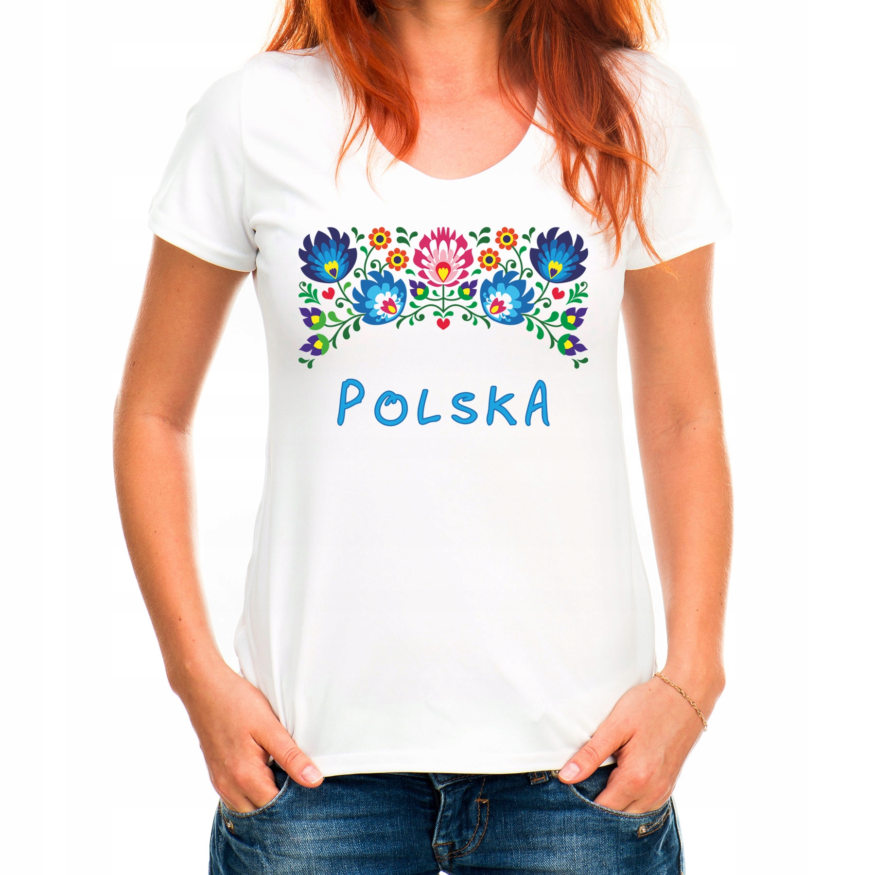 

Koszulka Kwiaty Łowickie Polska (L):: XL,: biały