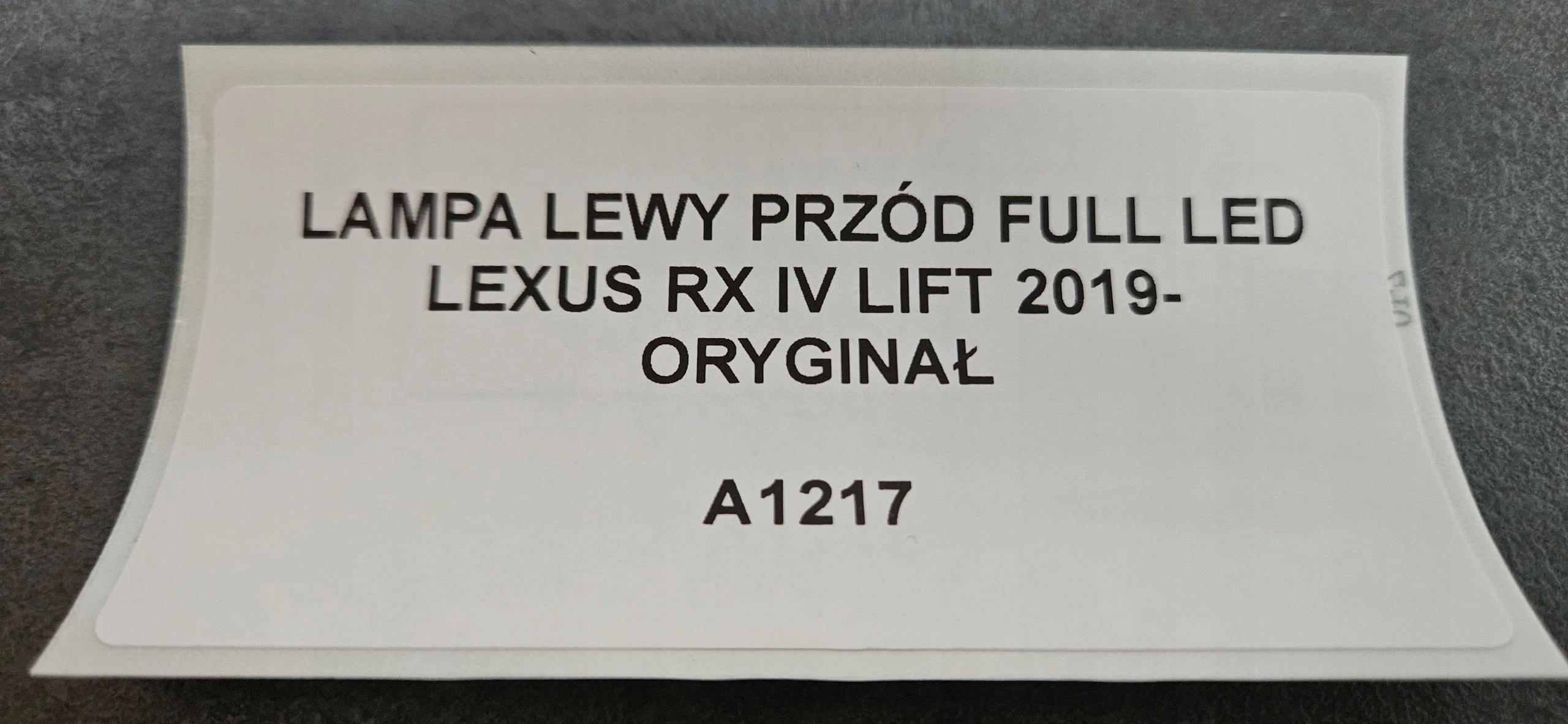 light left front FULL LED LEXUS RX IV LIFT 19- original