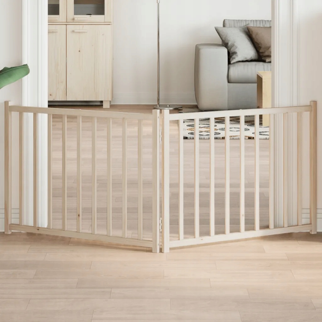 vidaXL Zábrana pro psy skládací 2 panely 160 cm masivní jedle