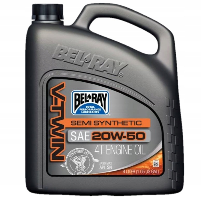 BEL-RAY 4T V-TWIN SEMI-SYNTHETIC 20W50 4L