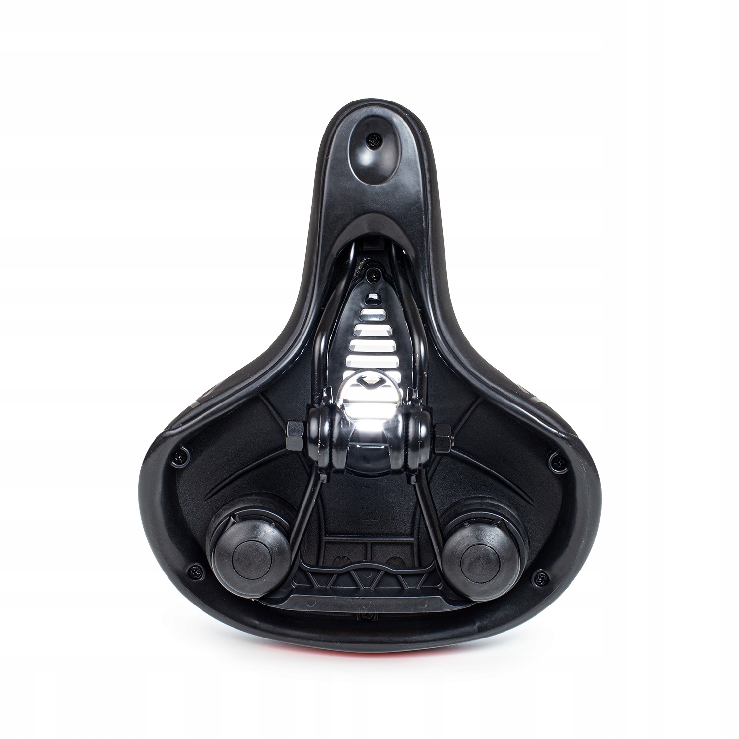 SIODEŁKO ROWEROWE Z WENTYLACJĄ SPORTOWE ANTYWSTRZĄSOWE SZEROKIE ODBLASKOWE Model Siodełko do roweru szerokie miękkie