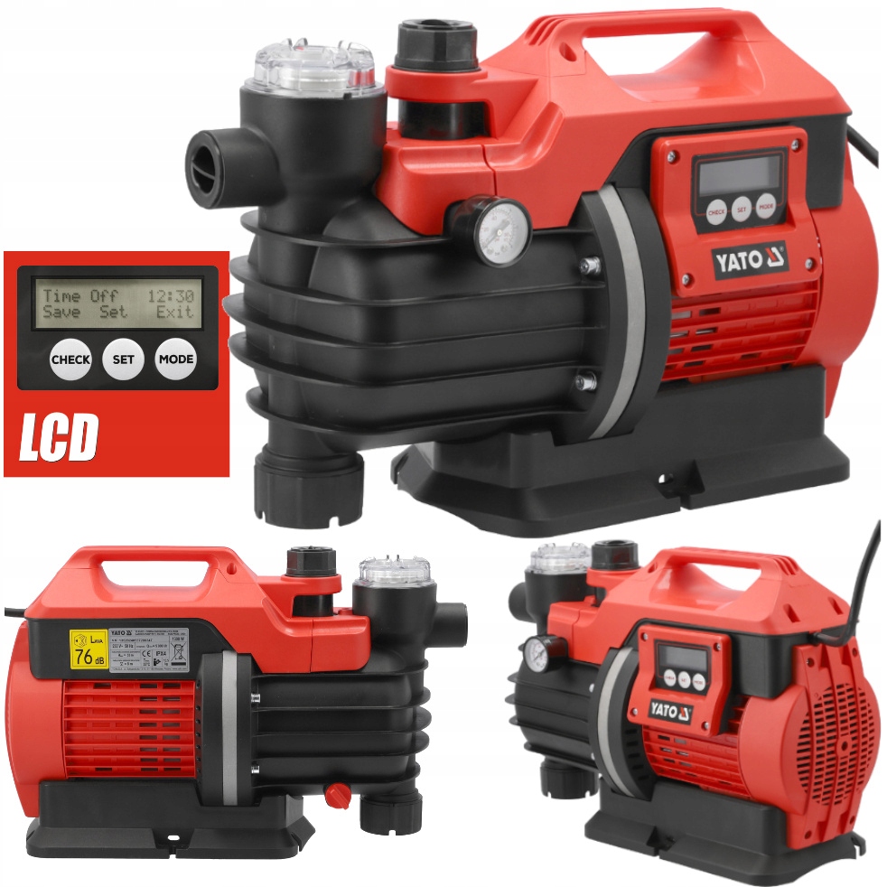 Elektronická vodáreň s filtrom 1300 W Čerpadlo na vodu Yato Do Domu A Záhrady