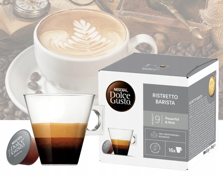 Nescafe kapszulák Dolce Gusto Ristretto Barista kávéfőzőhöz 16 db Márka Nescafe Dolce Gusto