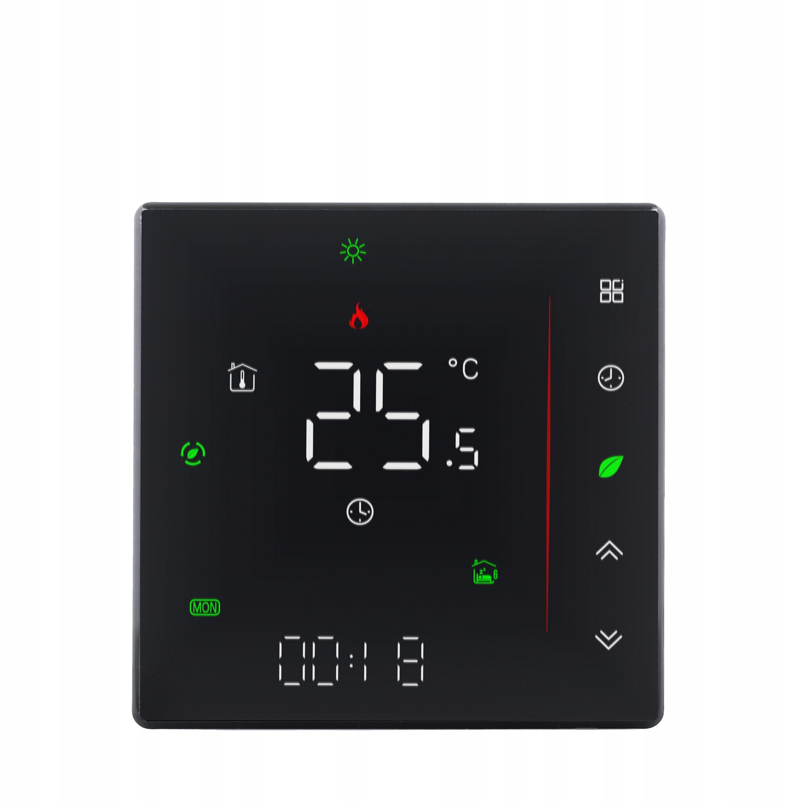 IRH-TSB003: Termostat na elektrické vykurovanie, 16A, Wi-fi, štvorec, mle