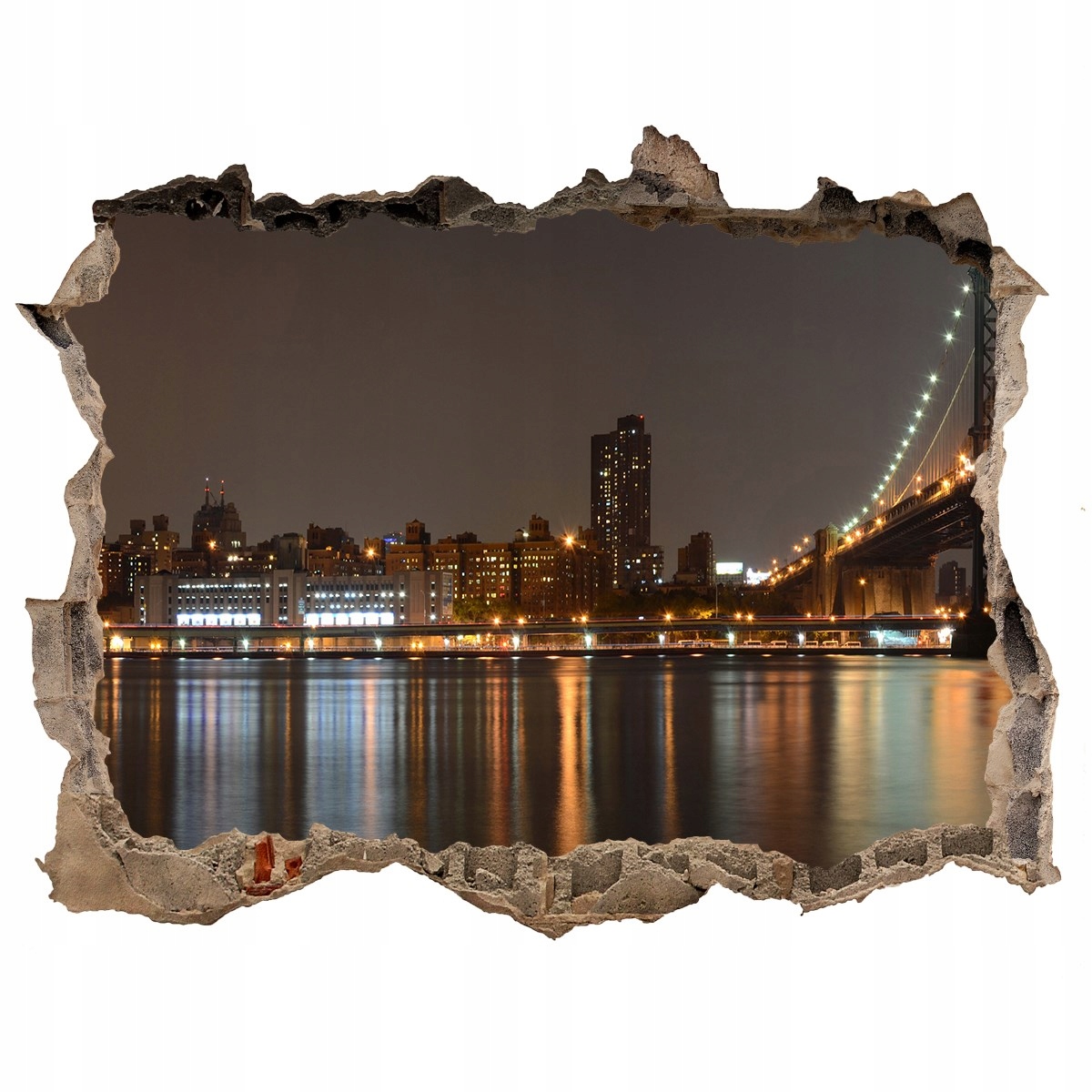 

Fototapeta dziura na ścianę 3d Pomiędzy mostami