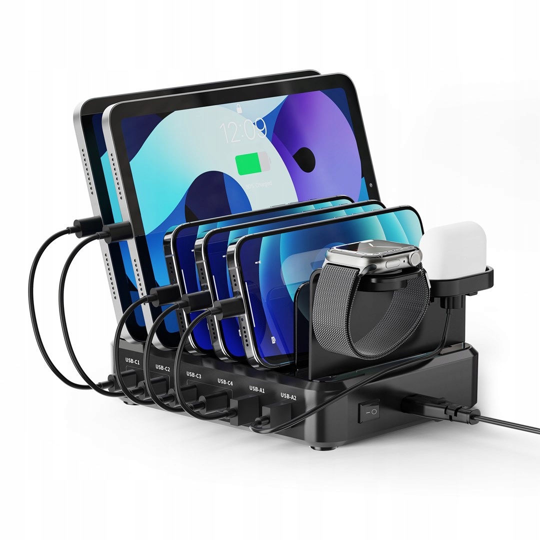 Ewent Síťová Nabíječka 130W 6-PORTOVÁ, 4X Usb-c