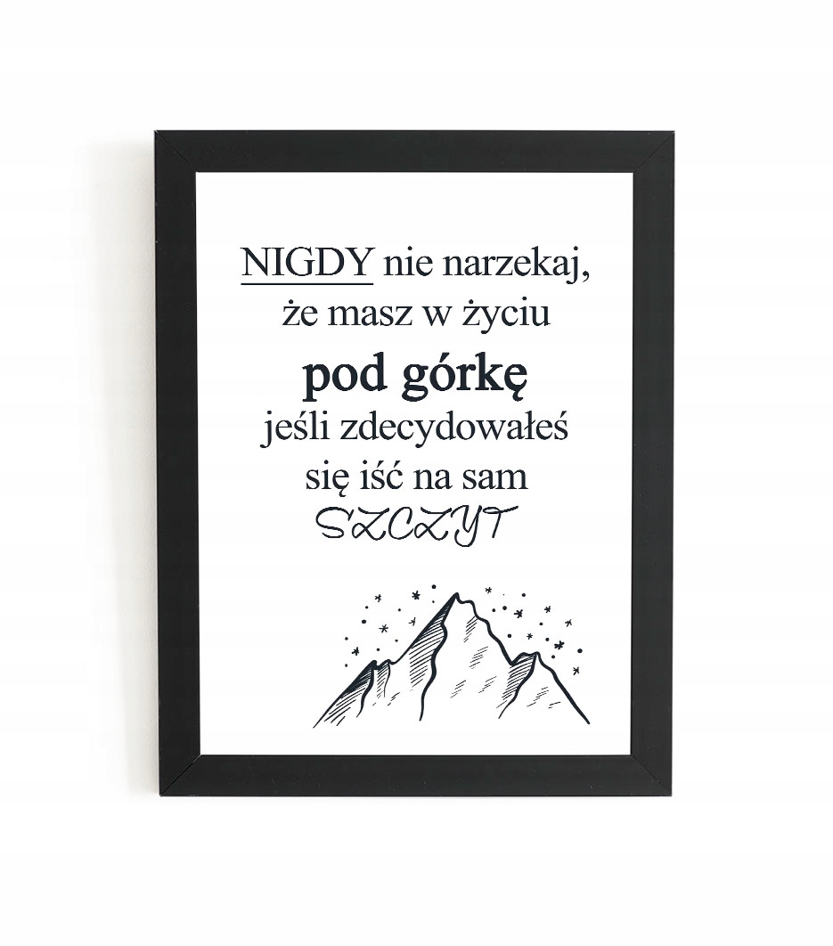 

Plakat Typograficzny A3 Obraz do Biura Motywacyjny
