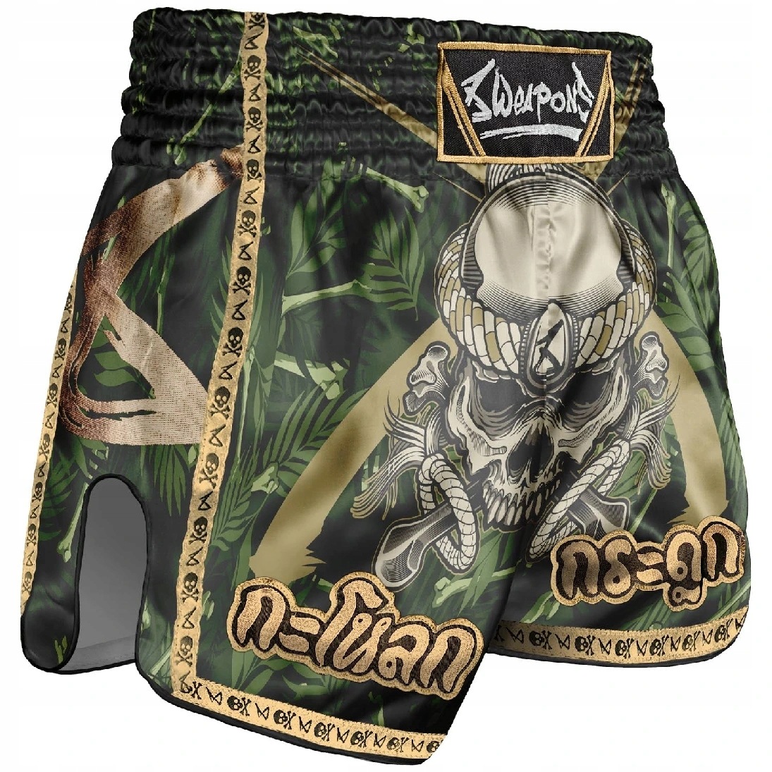 8 Weapons Muay Thai trenýrky Bone Island zelené 8050051 20002148960552