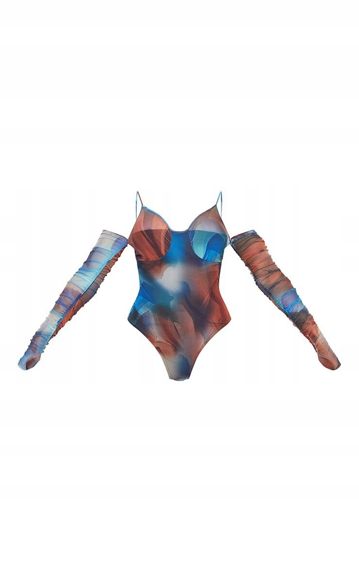 SS41 BODY SIATKA MARSZCZENIA PRETTYLITTLETHING 40 Dekolt serek/dekolt V