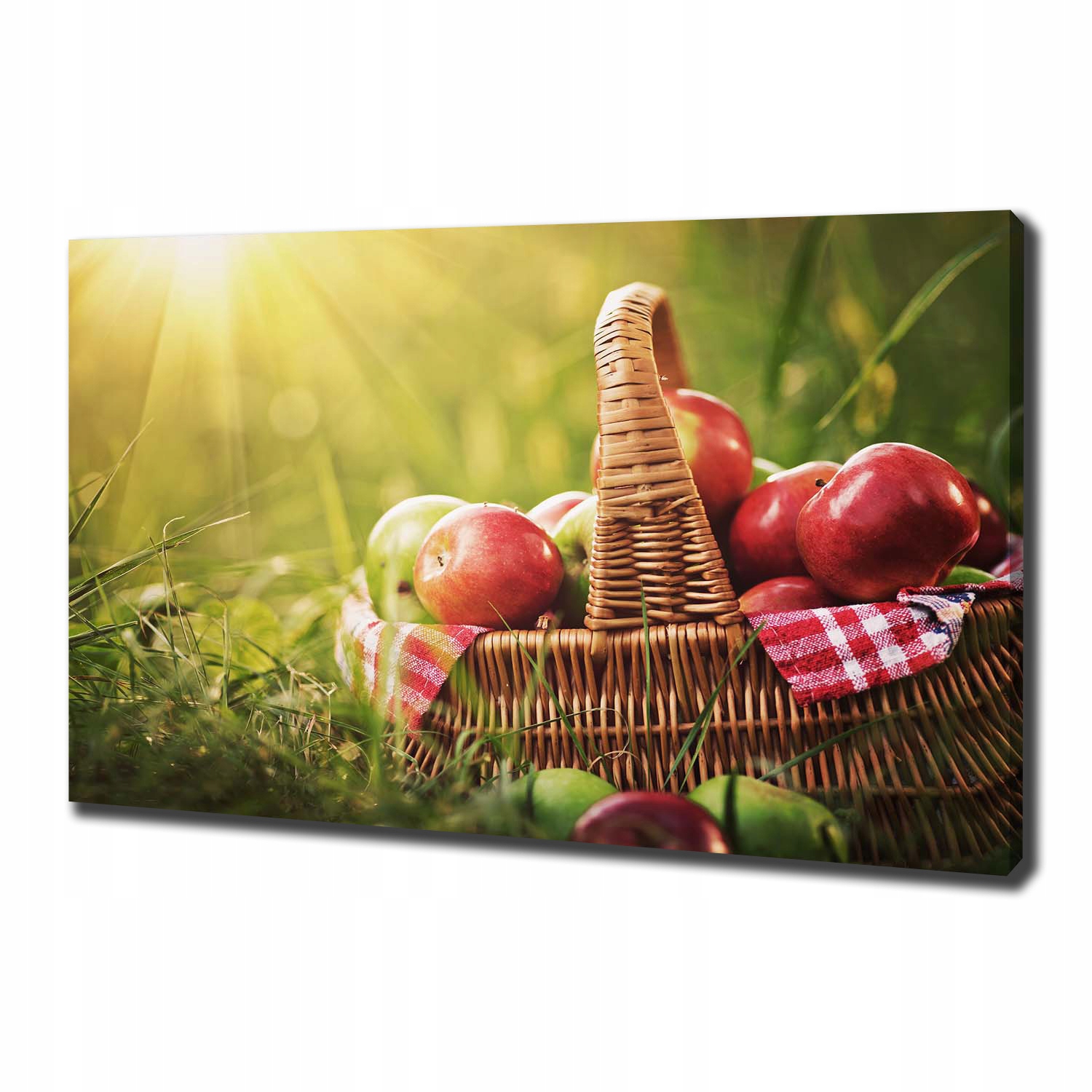 

Foto obraz na płótnie Jabłka w koszu 100x70 cm