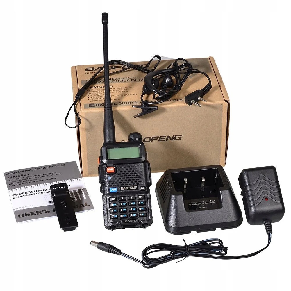KRÓTKOFALÓWKA UV-5R BAOFENG WALKIE TALKIE RADIOTELEFON