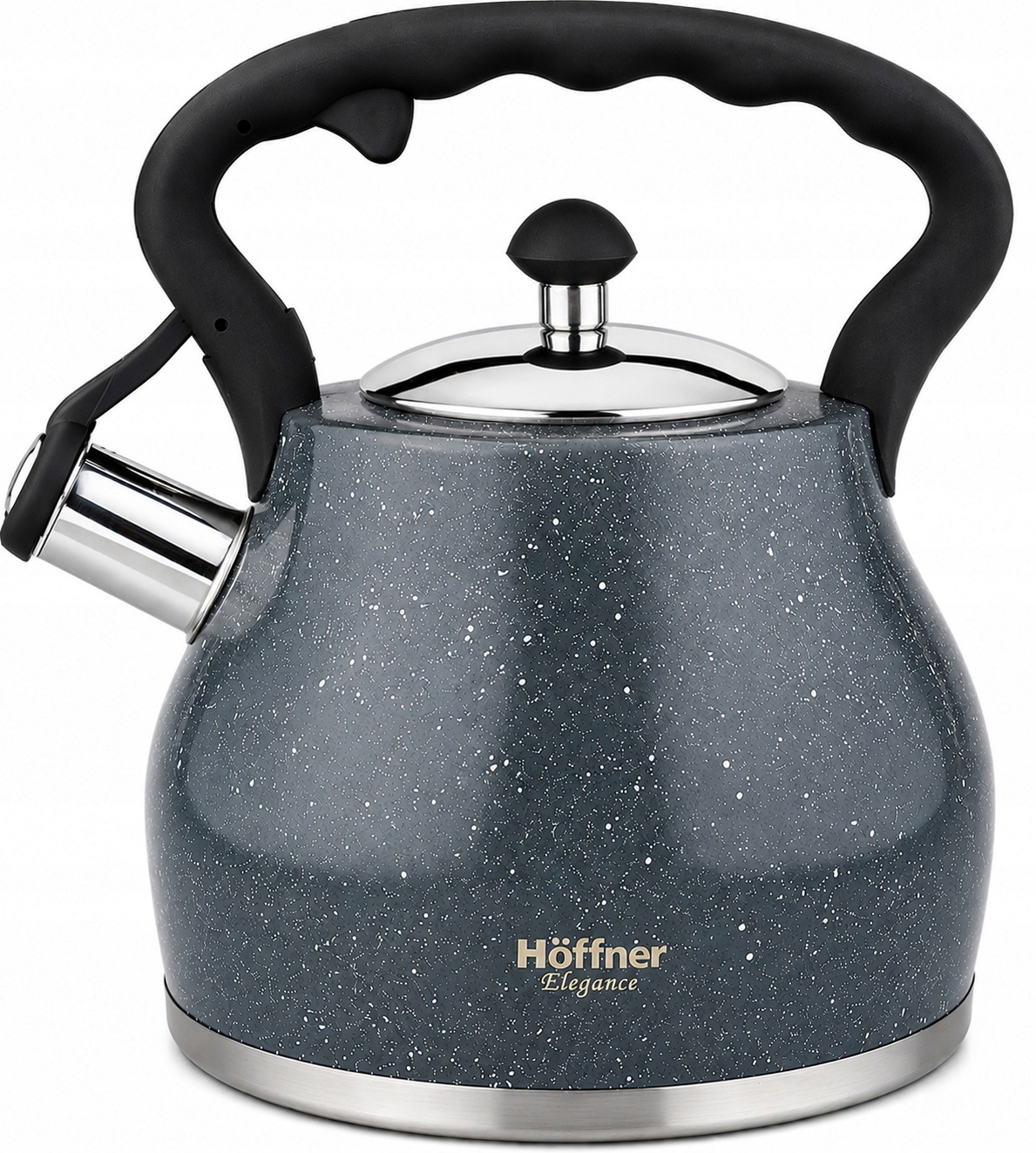 Konvice S Píšťalkou, Pevná, Nerezová Ocel, Plné Dno 2,7 L Hoffner