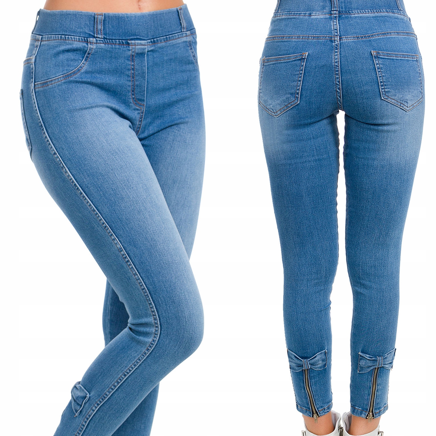

057_roz._5XL__SPODNIE Jeansy Kokardki Gumka