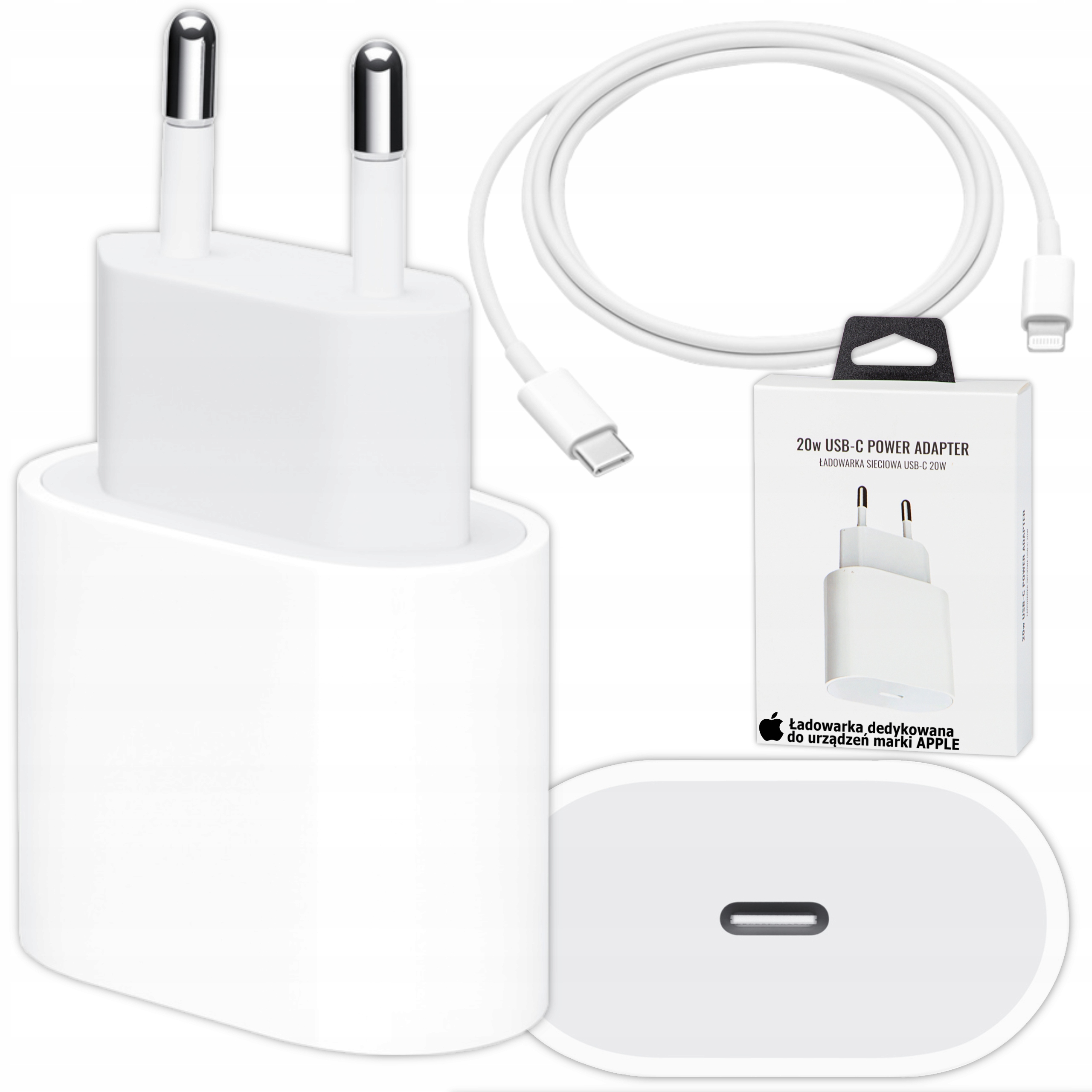 

Szybka Ładowarka Usb-c 20W Kabel 1M Do Iphone