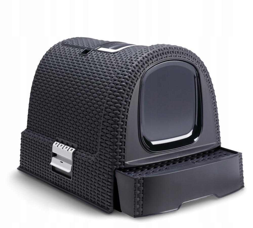 Levně Curver Rattan toaleta pro kočky antracit