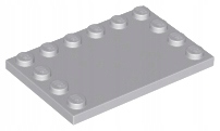 

Lego 6180 Płytka Gładka 4x6 szara jasna Nowa (3g)