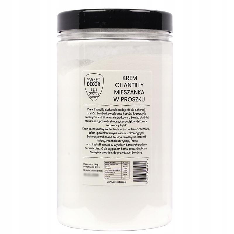Levně Chantilly Krémová Směs V Prášku Sweet Decor 750 G Smetanový Na Krajky