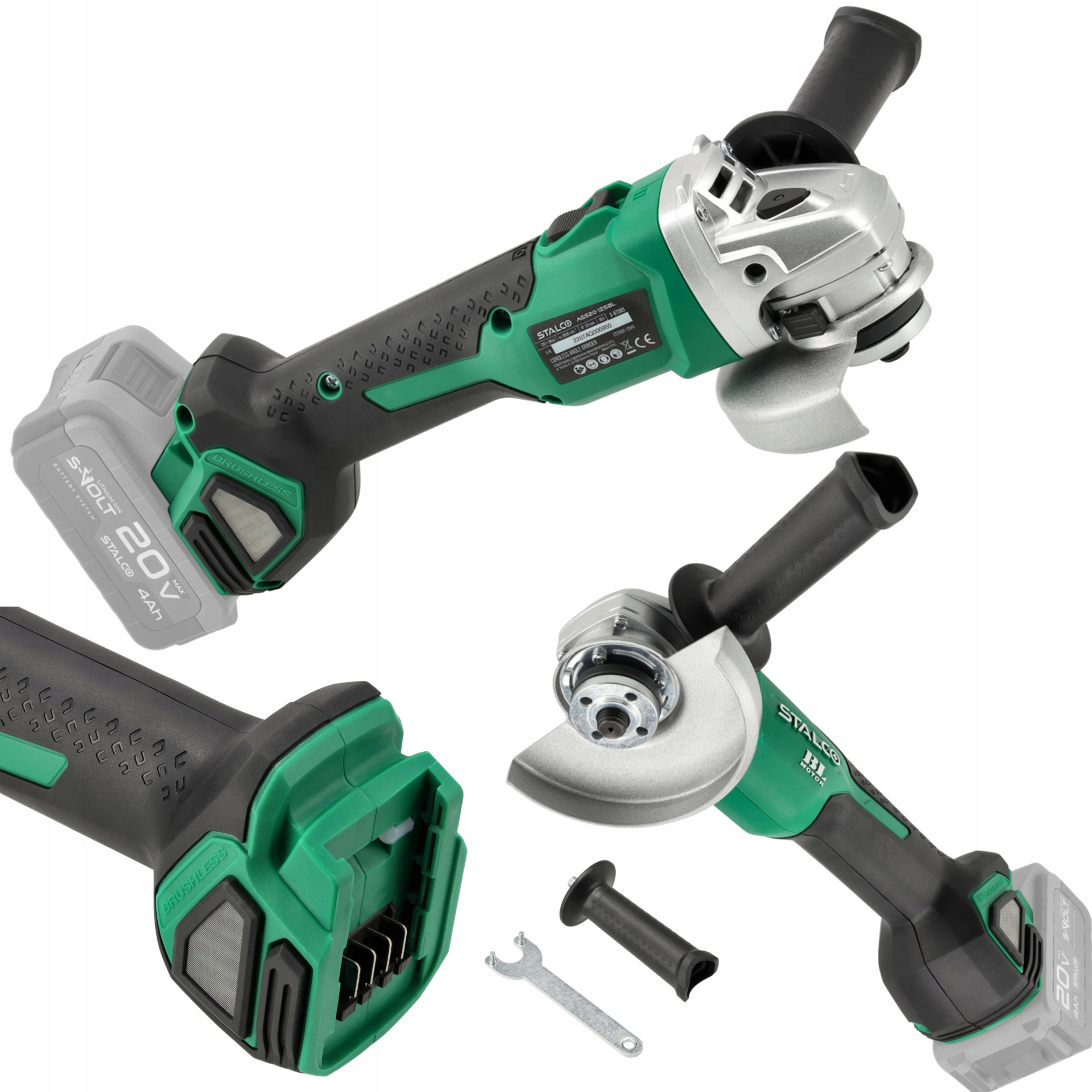 Úhlová Bruska 125 MM AGS20-125BL Body 20V S-volt Stalco