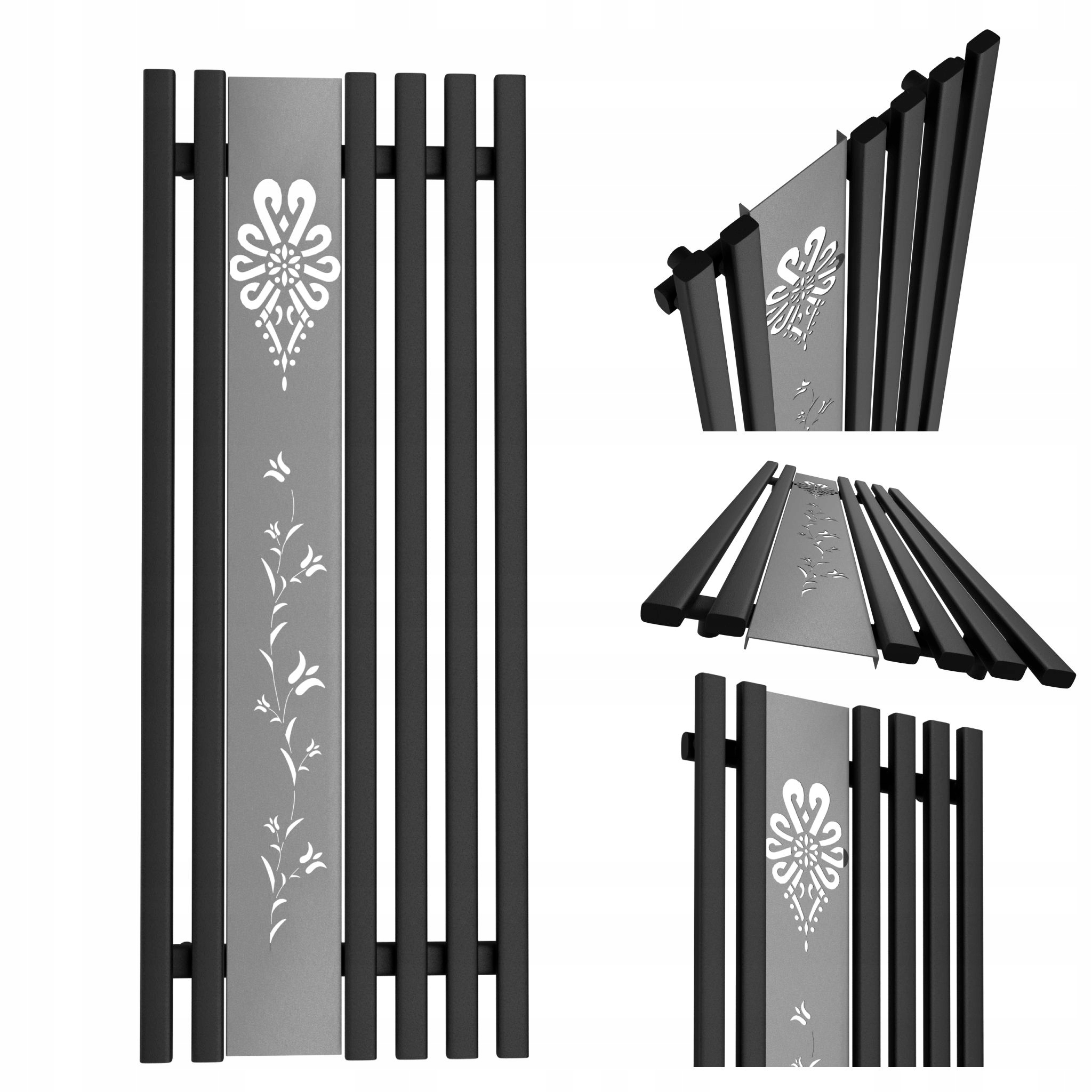 Dekorativní radiátor Parzenica 180x60 Černá Struktura