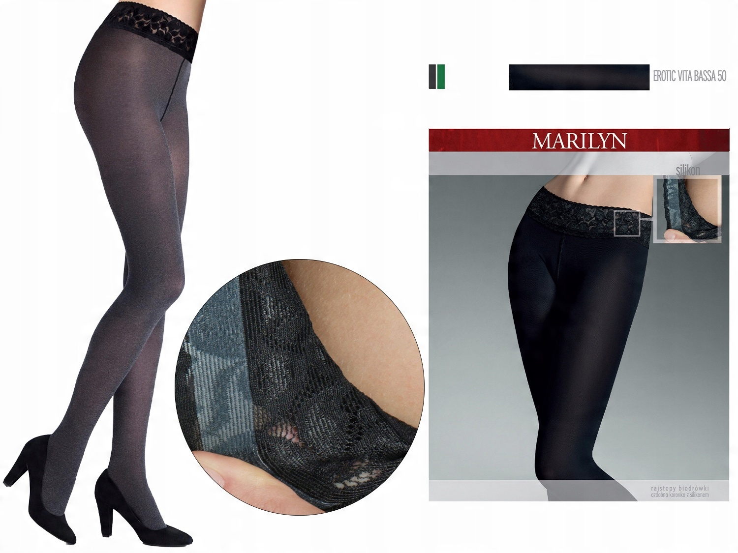 

Rajstopy biodrówki Erotic Vita Bassa 50 Marilyn