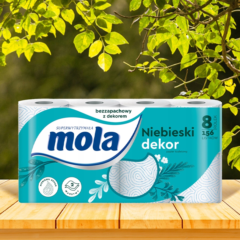 Papier toaletowy Mola Blue Dekor 96 ROLEK Marka Mola