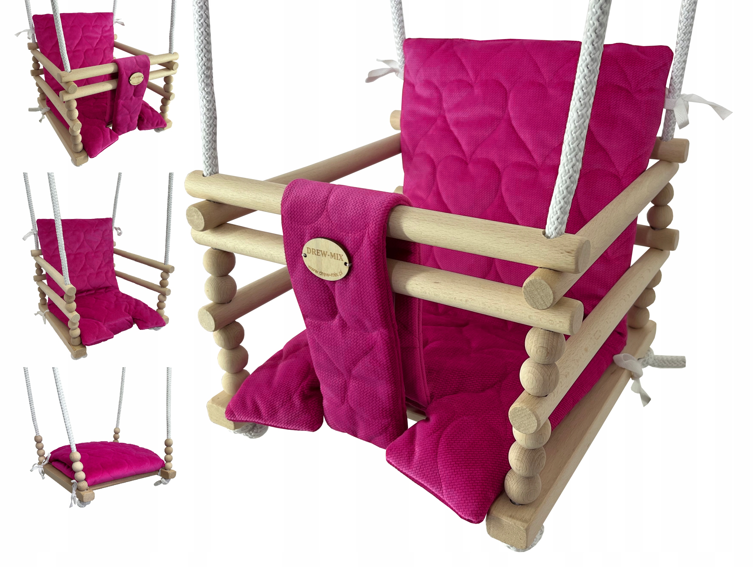 

Huśtawka Drewniana 3w1 Velvet