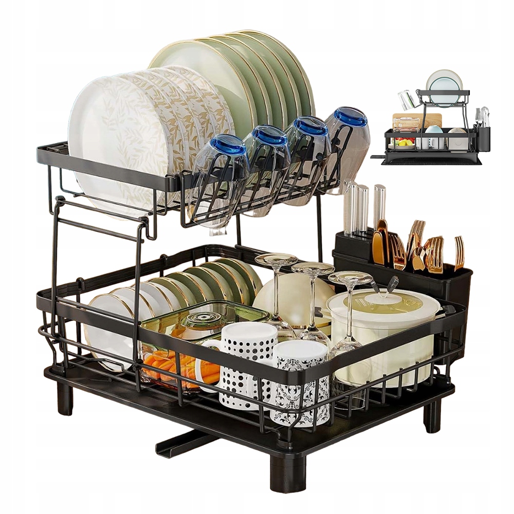 Levně Odkapávač Na Nádobí Dvouúrovňový Odkapávač Talíře