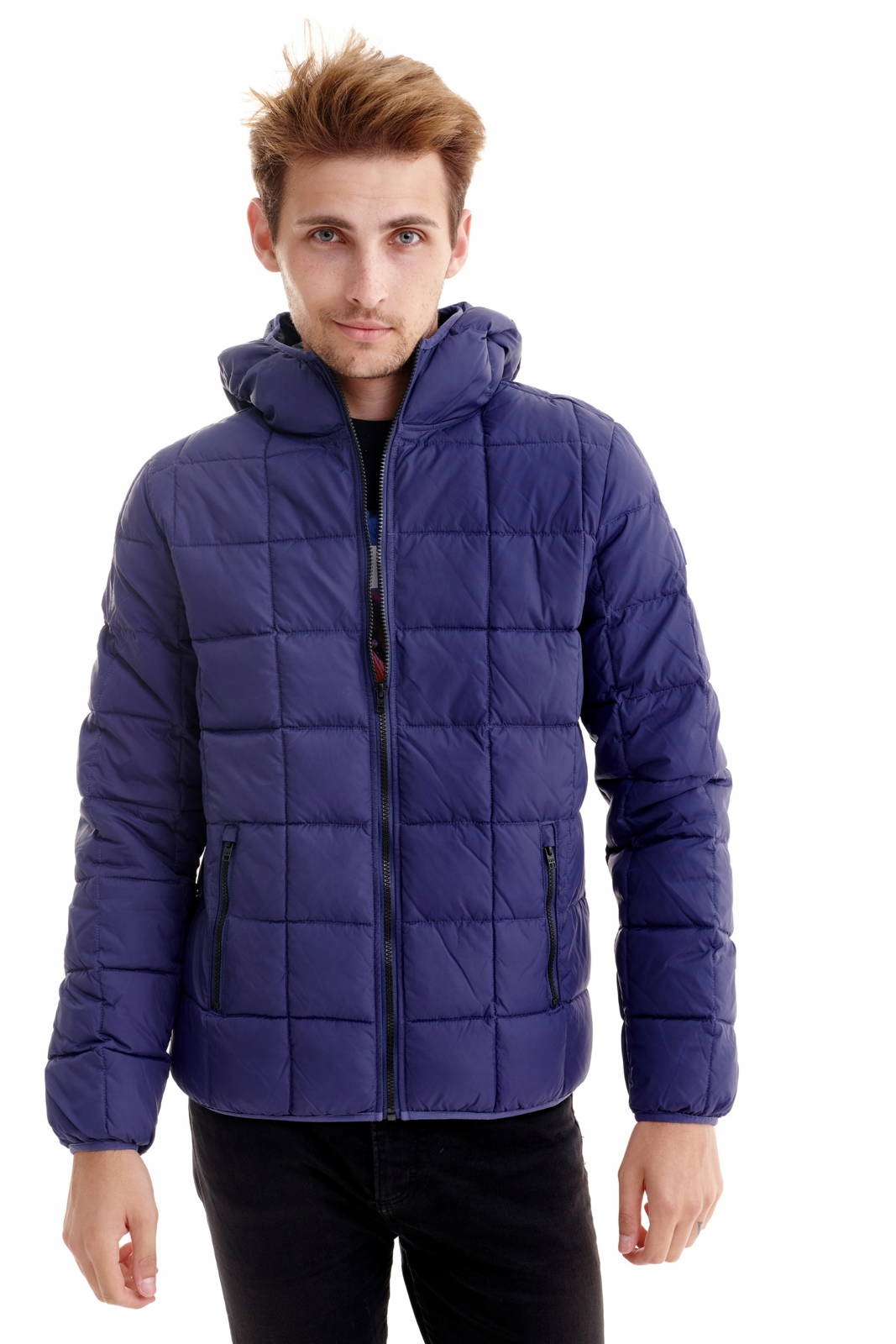 Pánská péřová bunda Wrangler The Puffer Patriot Blue W4C6WRX5H XXL
