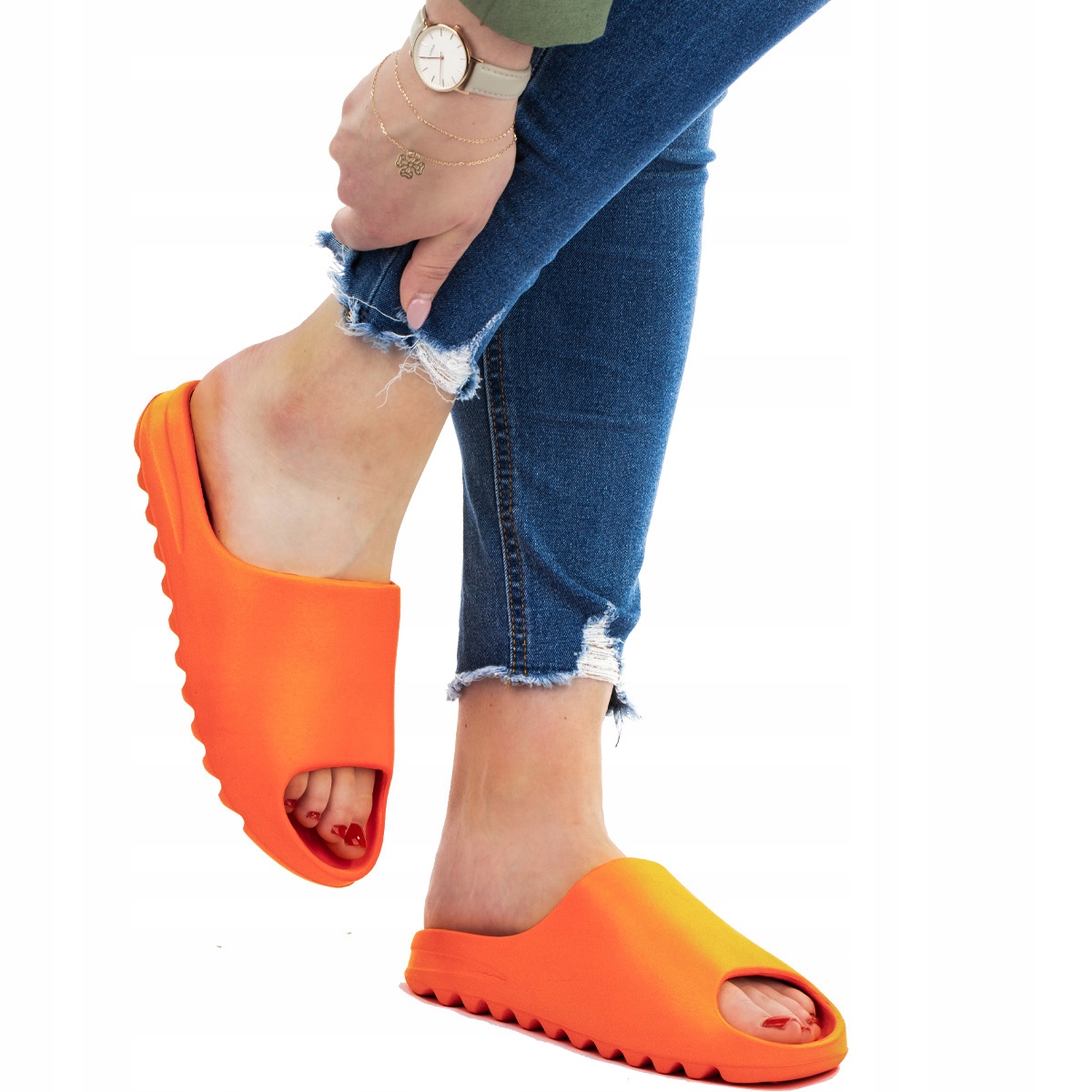 KLAPKI LEKKIE PIANKOWE DAMSKIE BUTY NA LATO PLAŻE BASENOWE KAPCIE PO DOMU Marka bez marki