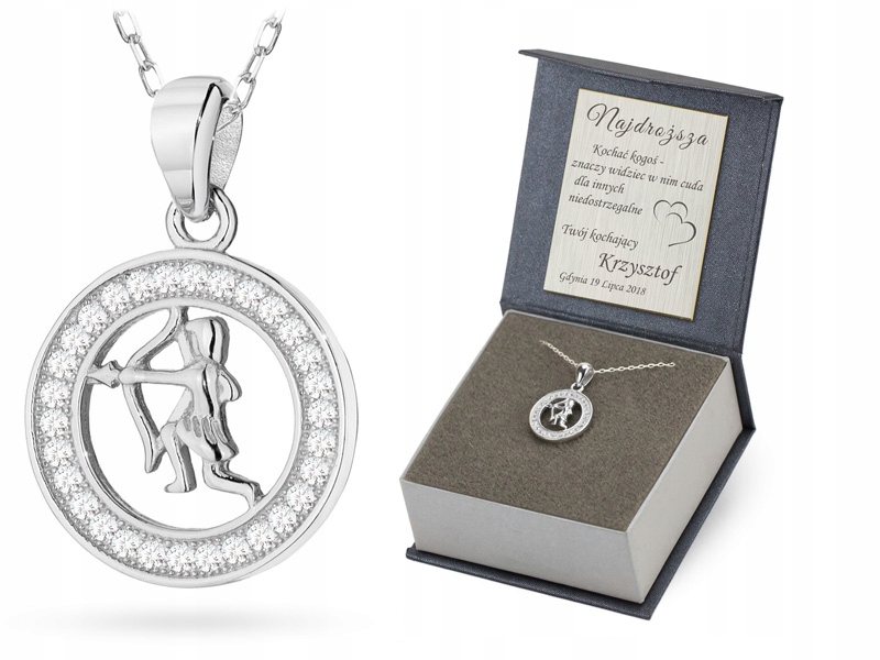 Stříbrný Řetízek a přívěsek 925 Zodiac Střelec