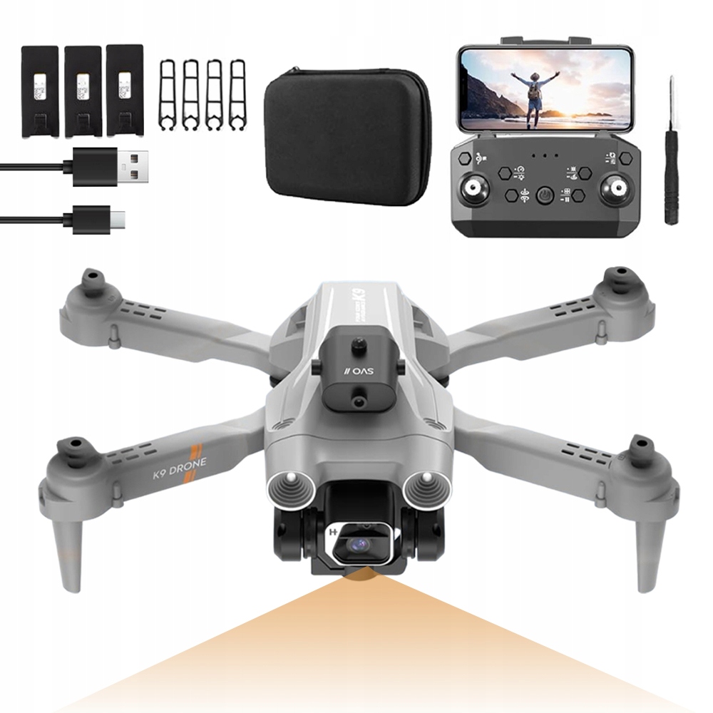 Dron 4K Kamera 3 Baterie Funkcja Hover Inteligentne Unikanie Przeszkód