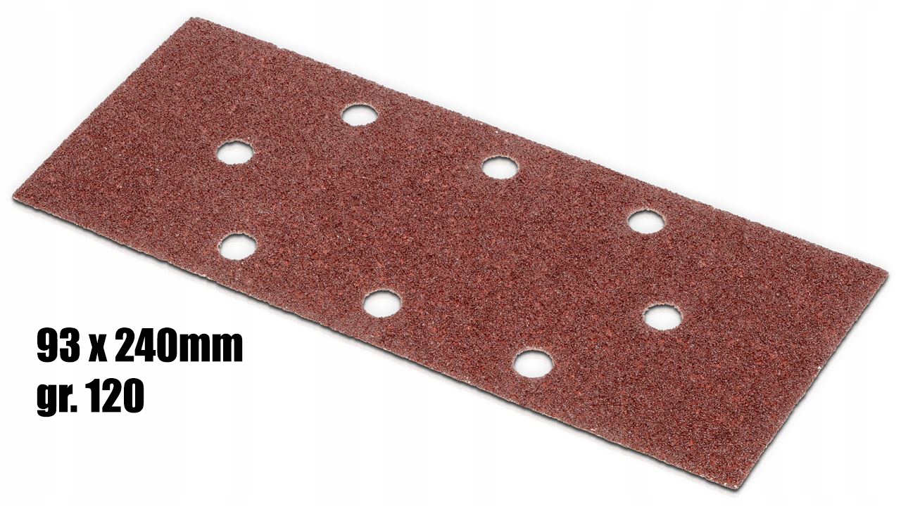 

Papier ścierny na zacisk 93 x 240mm gr 120 5sztuk