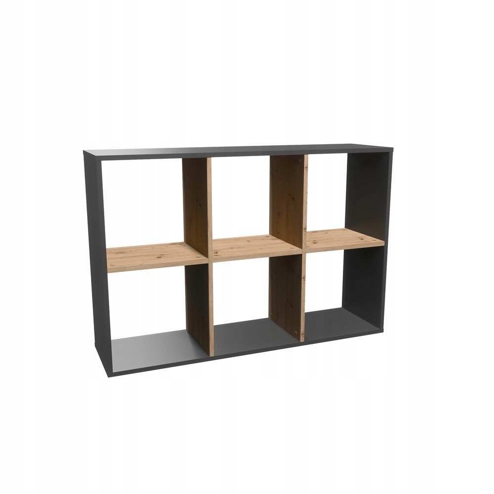 REGAŁ MALAX 2X3 ANTRACYT/ARTISAN