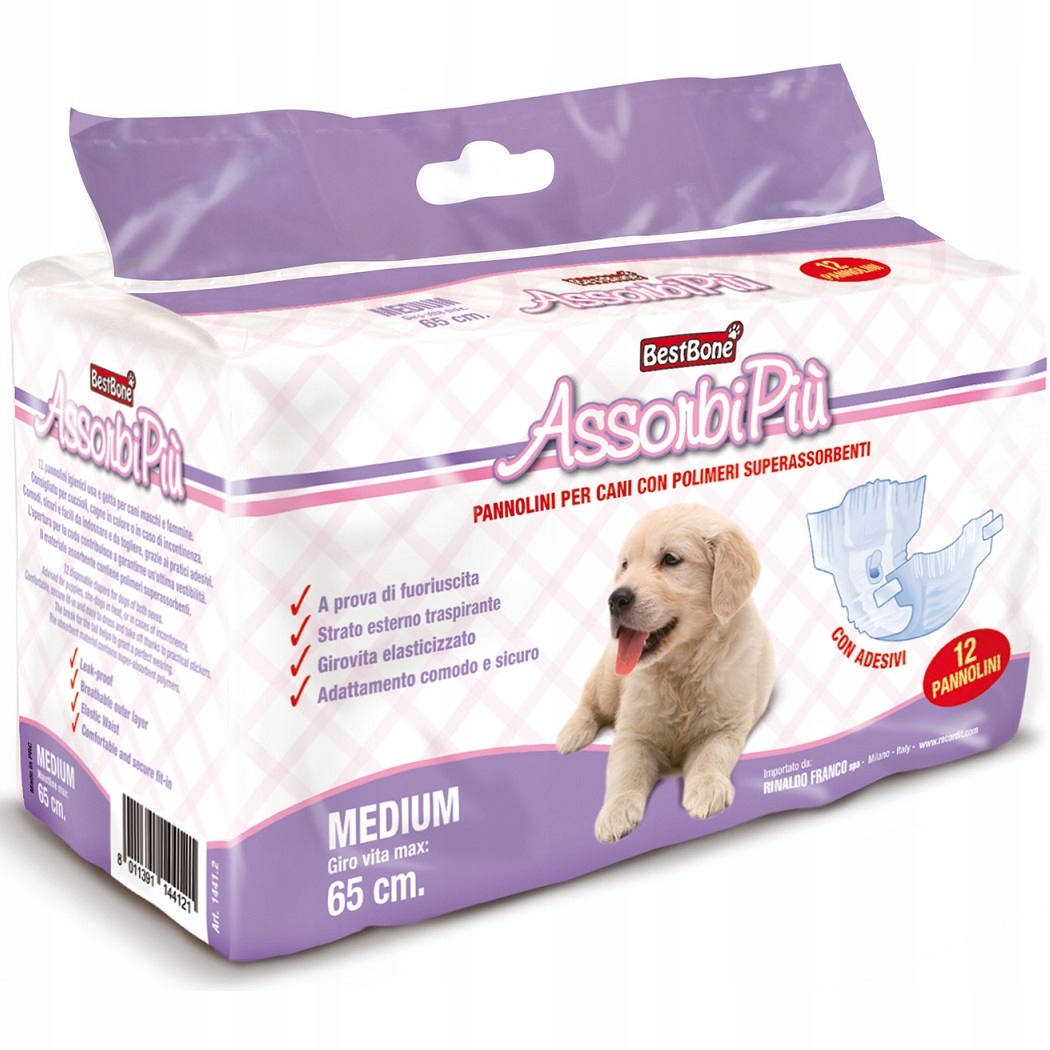 

BestBone pieluchy pampersy dla psów 12szt. M
