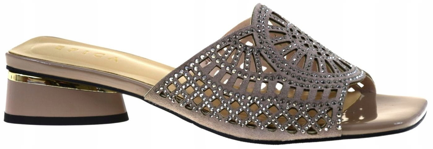 Elegantní béžové nazouváky z přírodní módní kůže Epica JYJY40018A R39