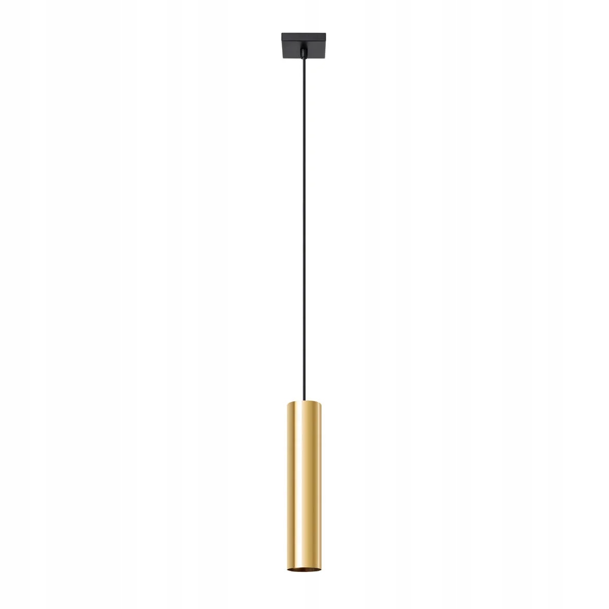 Závěsná lampa loftová zlatá tuba 30 cm bodová nad stůl ostrov bar Sollux