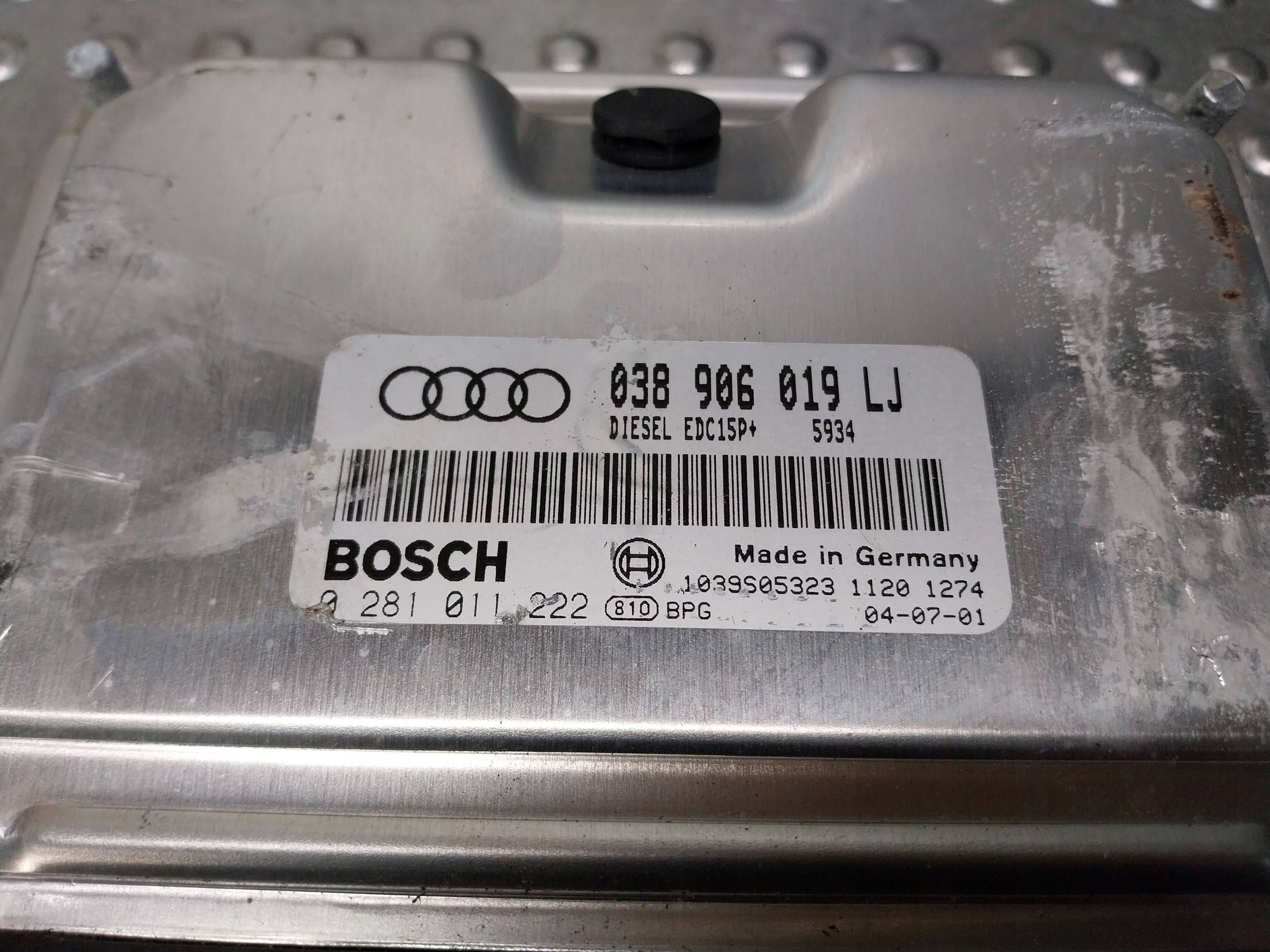 control unit computer of the engine 038906019LJ 0281011222 AUDI A4 B6 1,9 TDI