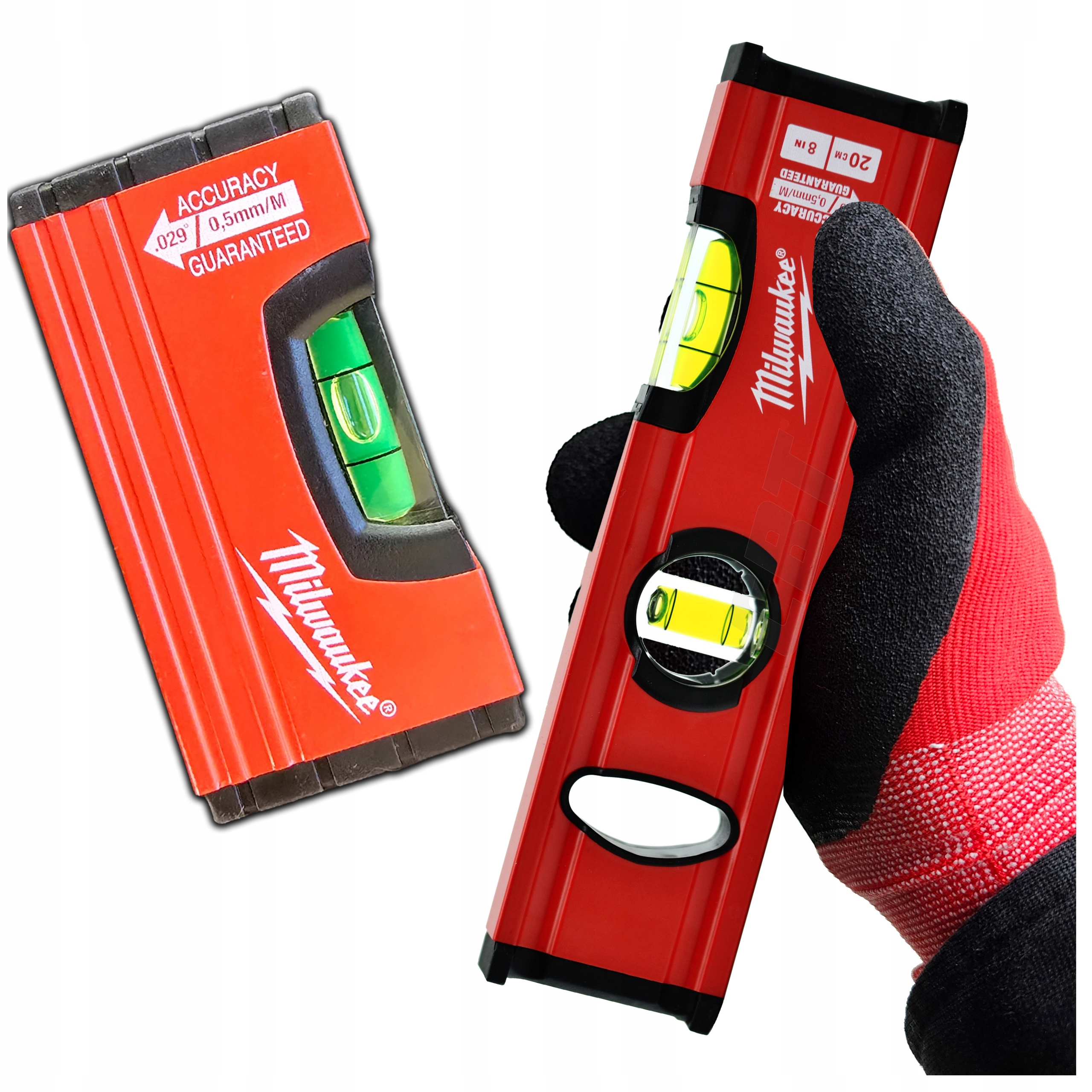 Zestaw Poziomic Milwaukee 2szt 20 10 cm Urządzenia Pomiarowe Miernicze
