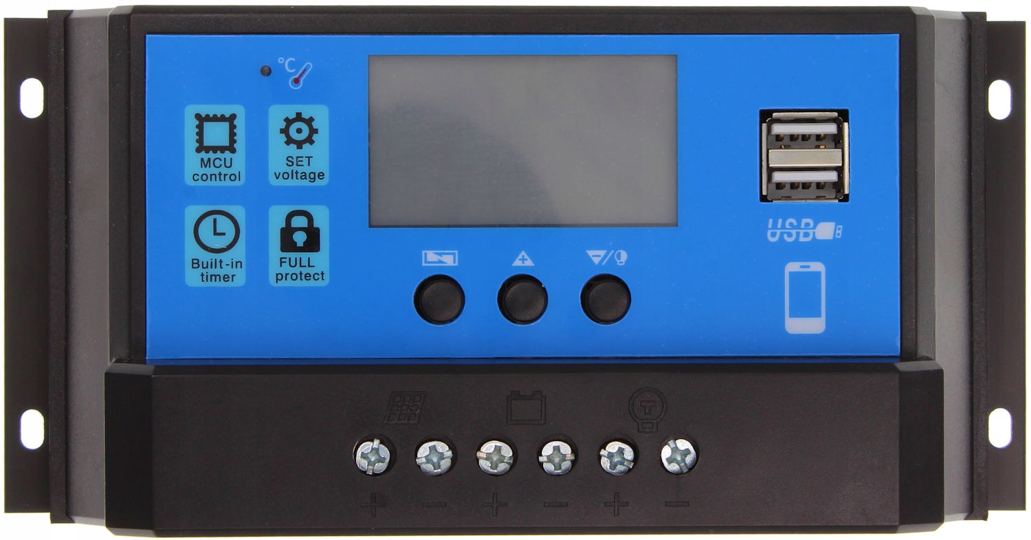 

Regulator Ładowania 60A 12V 24V Kontroler Solarny
