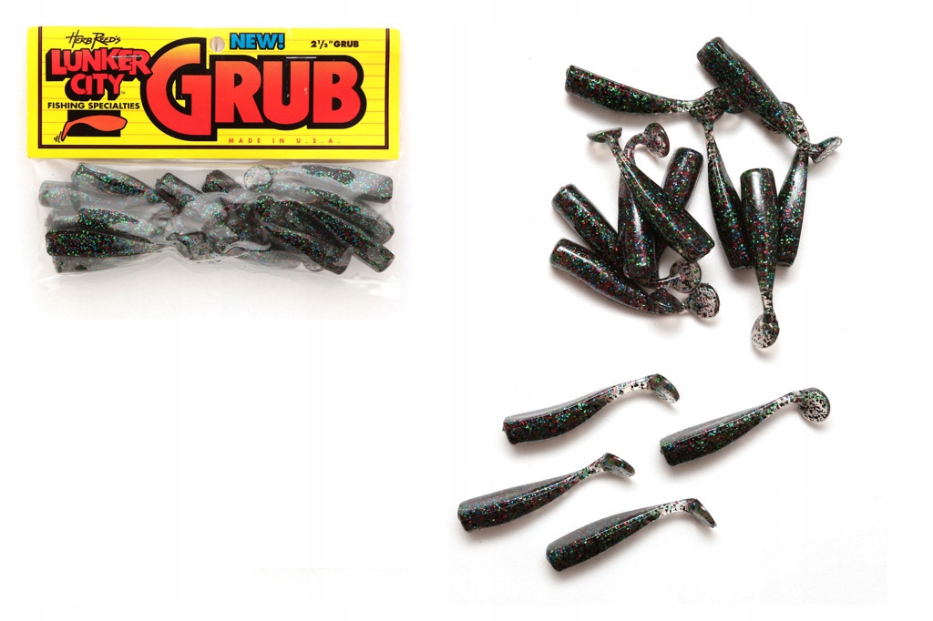 Łowna Przynęta Lunker City Grub 2,5- 15szt -55