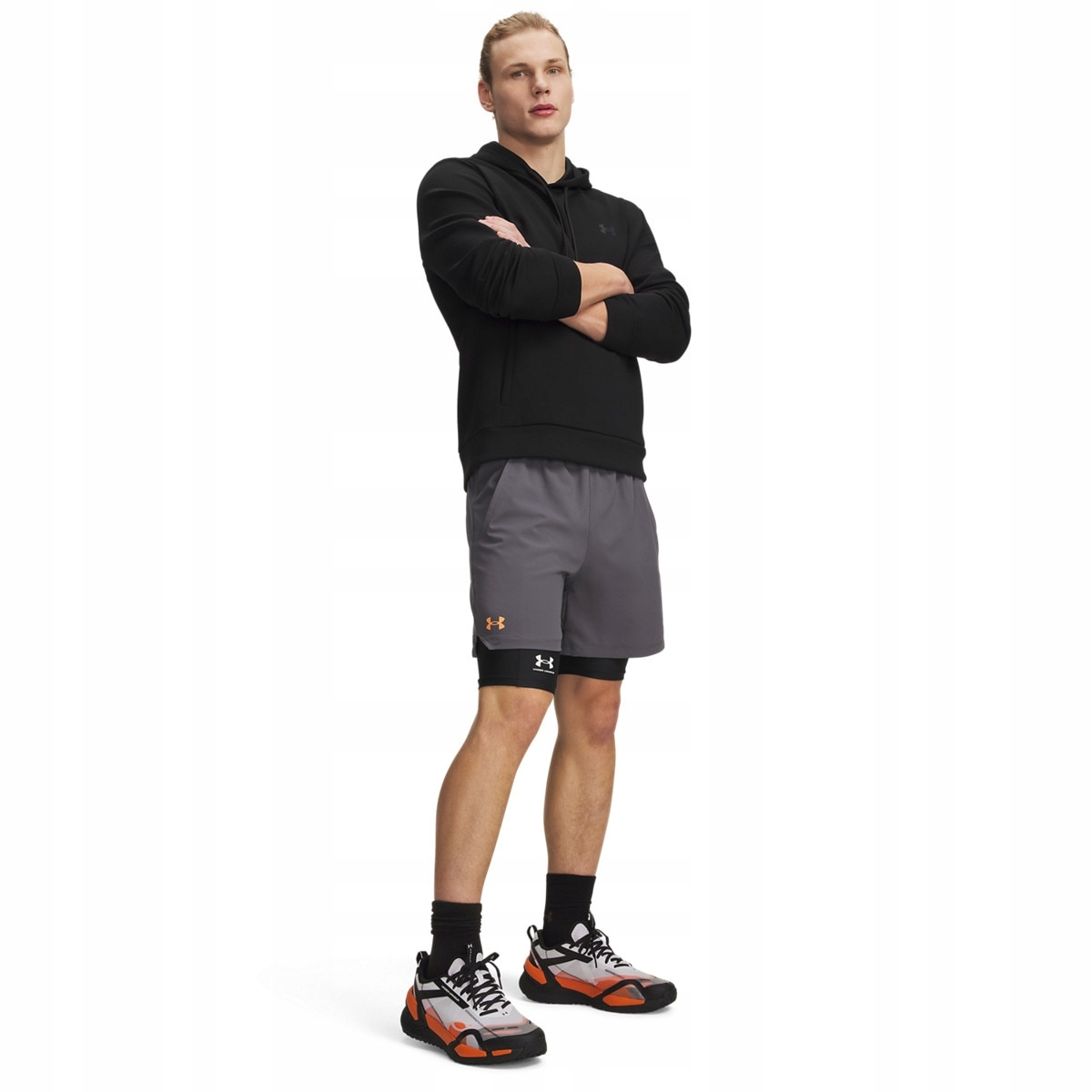 Męskie spodenki treningowe Under Armour Vanish Woven 6in Shorts Szary XL