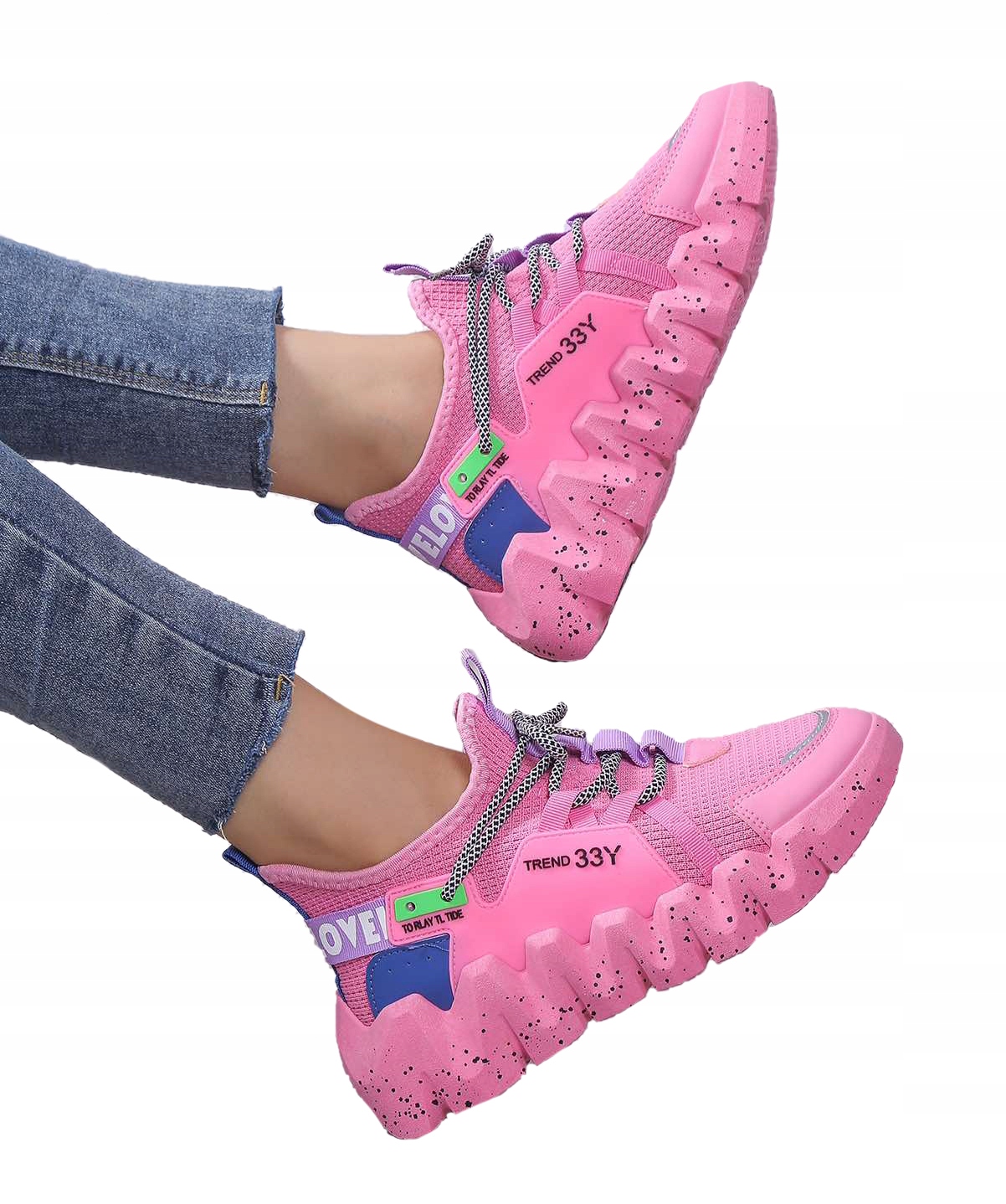 Fuksjowe Buty Sportowe Adidasy 33Y Trend