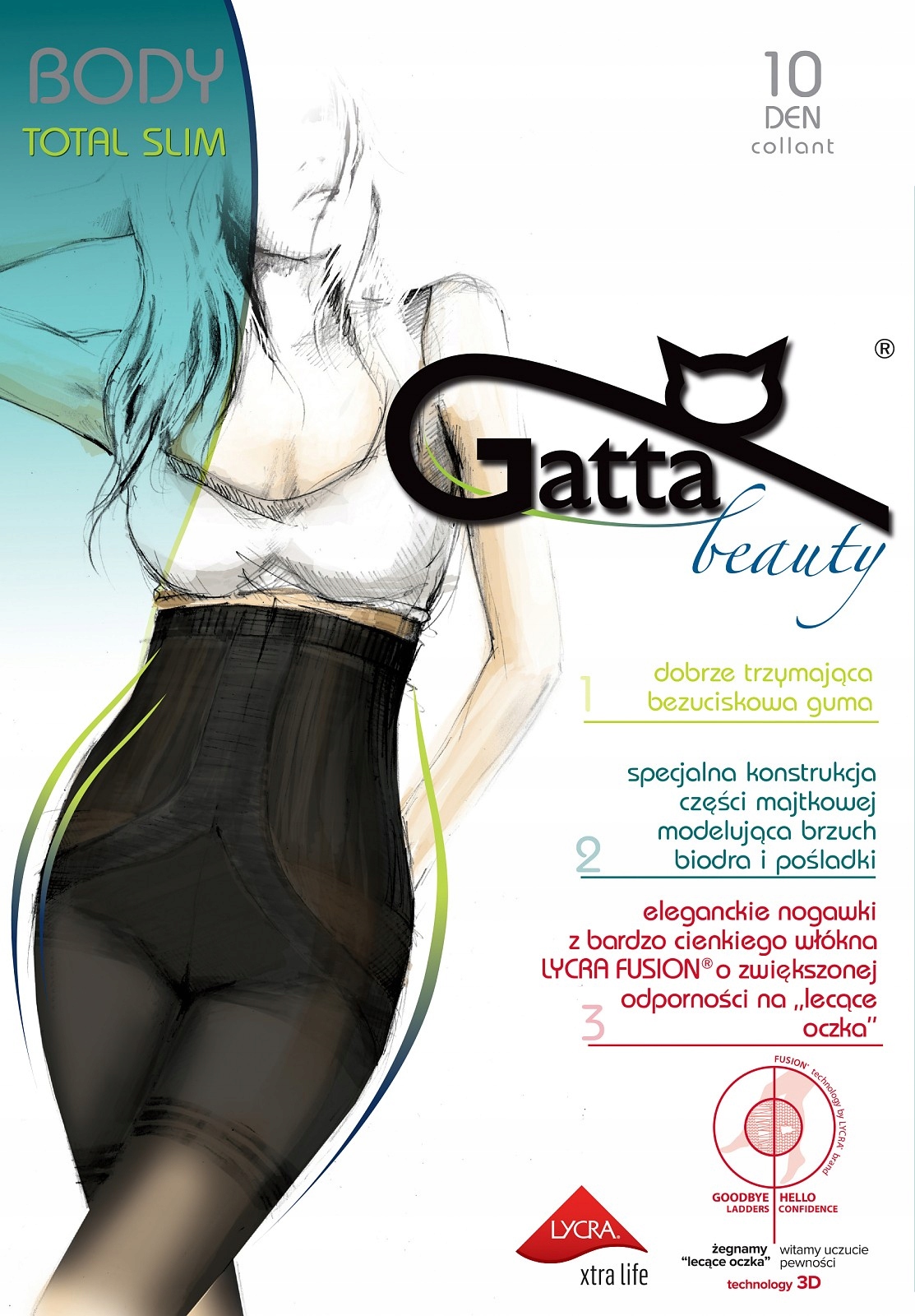

Rajstopy Gatta Body Total Slim Fusion nero 3-M