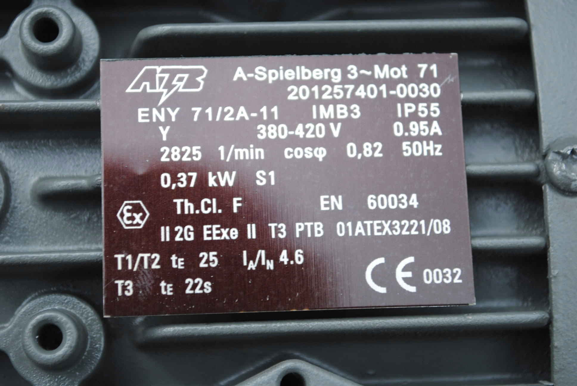 Silnik elektryczny 0.37kw. 2825obr./min. ATB. EExe Marka ATB