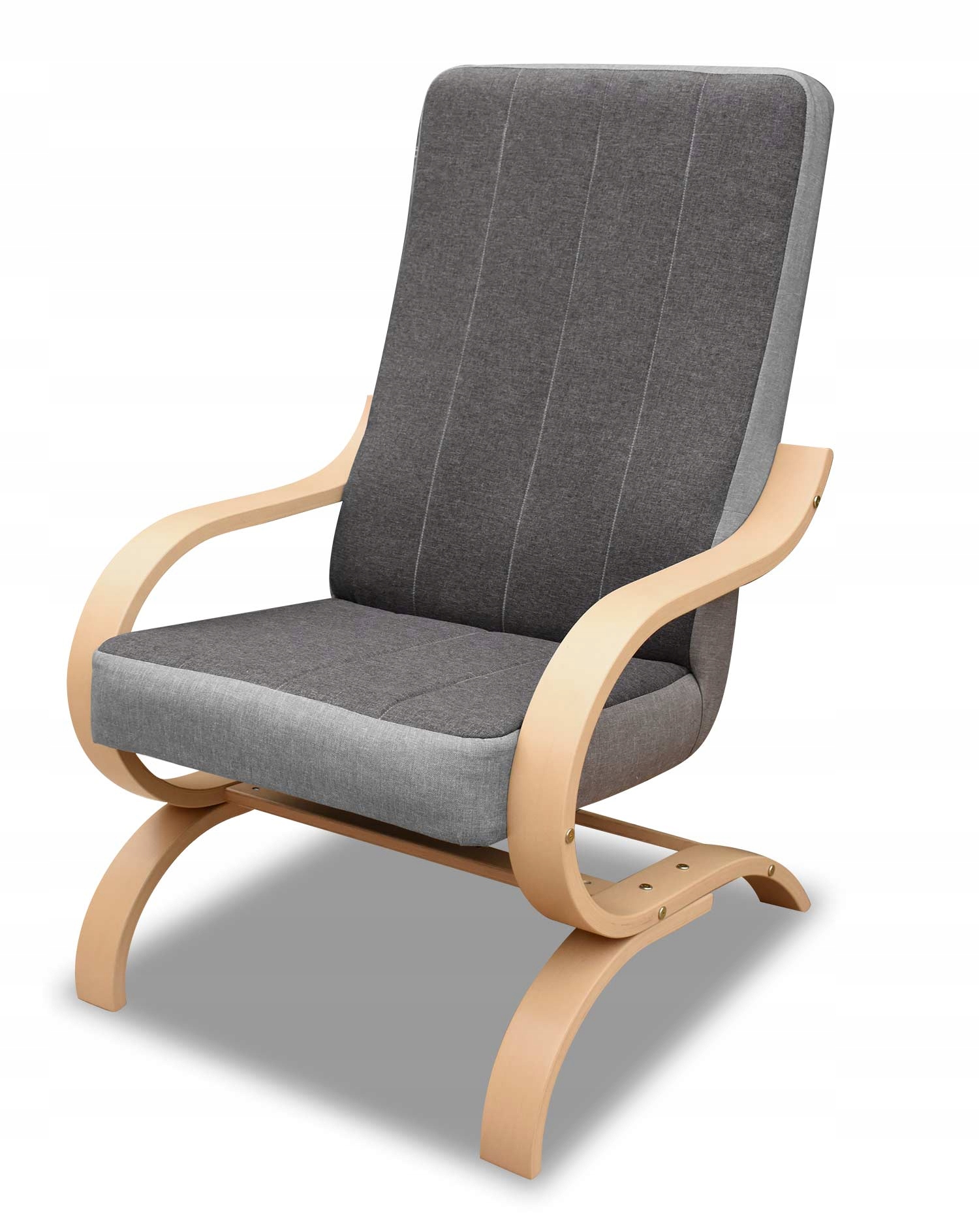 Klasické houpací křeslo Finka do obývacího pokoje Girona Grafit/Šedá