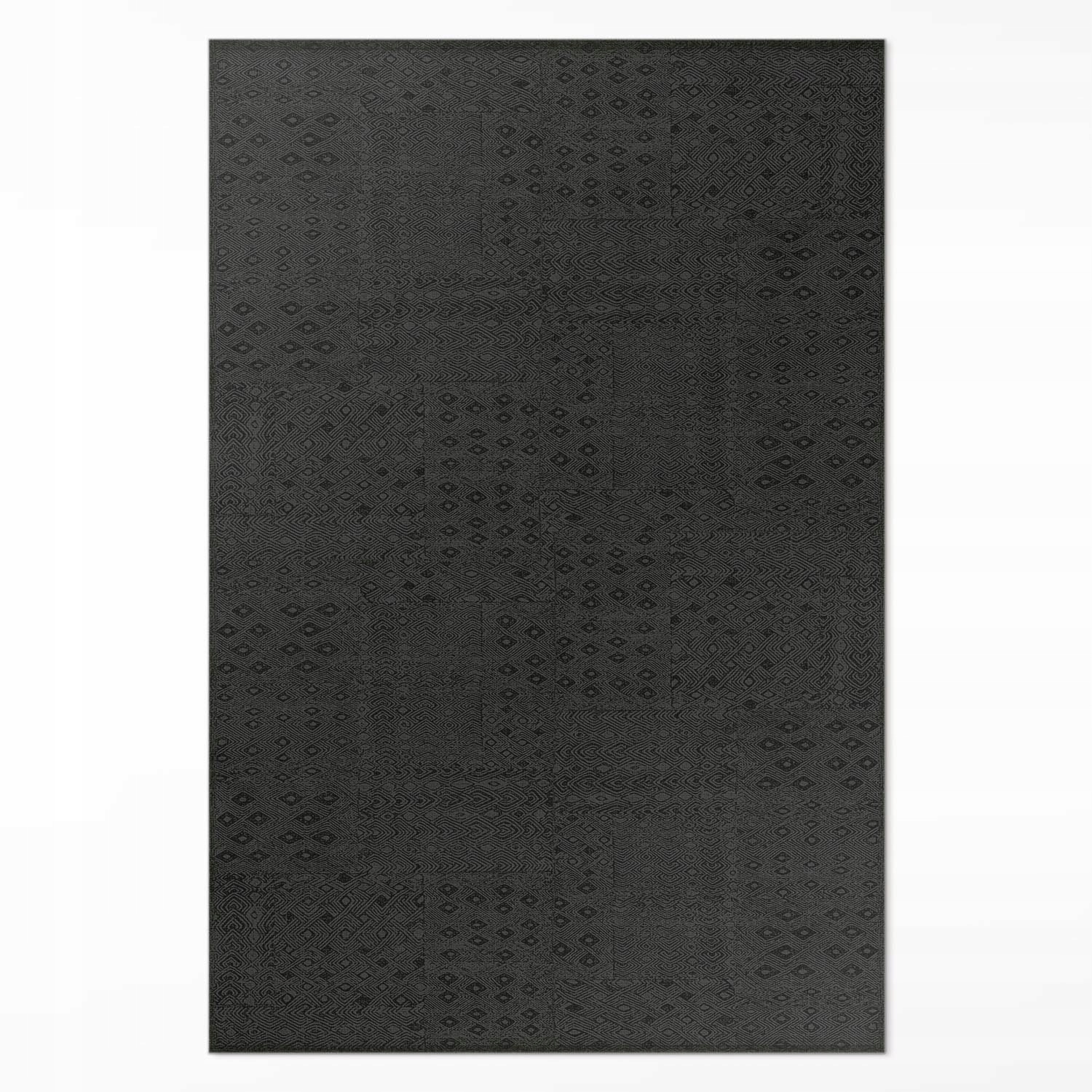 Koberec Vinyl do bytu Tmavá textúra imitácia tkaniny Veľký 140 x 210 cm