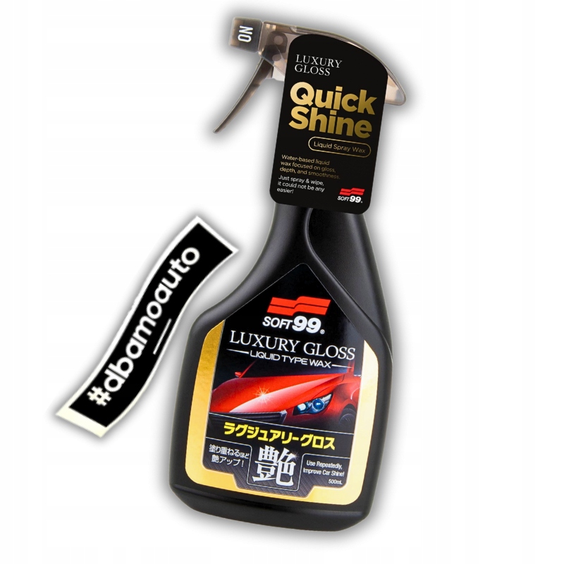 SOFT99 LUXURY GLOSS QUICK DETAILER DO LAKIERU AUTA POŁYSK OCHRONA 0,5L