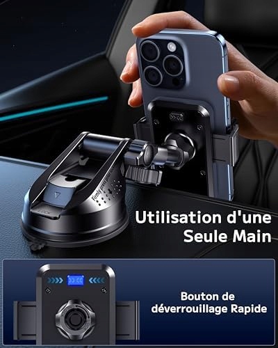 BIPOPIBO Uchwyt Samochodowy Do Telefonu Uniwersalny 360° iPhone Android — miniatura 5