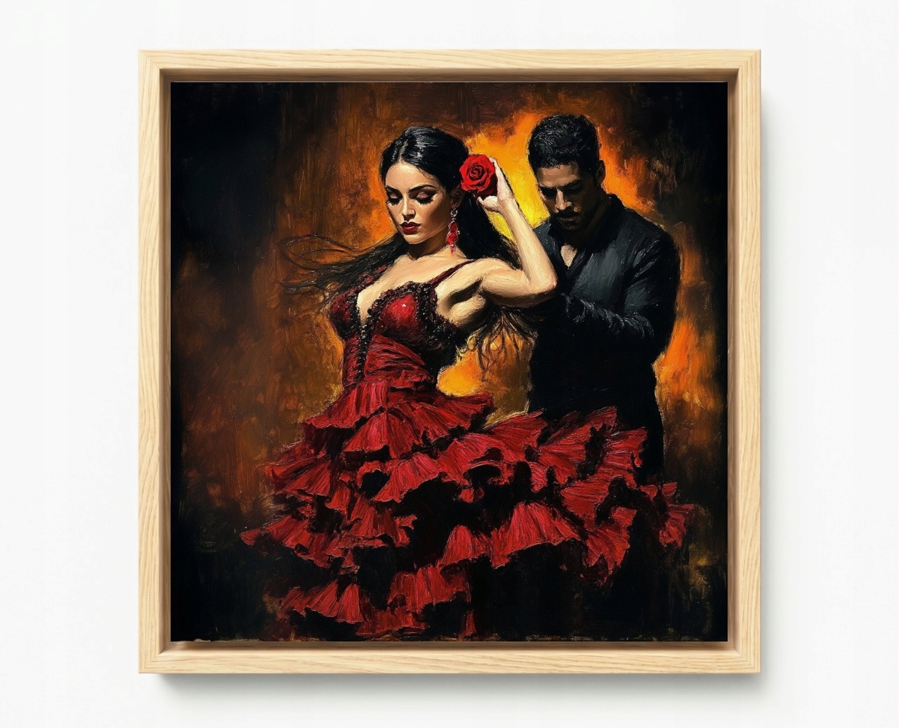 Obraz Rám Americký Box Španělsko Tradice Tanec Flamenco Tanečníci 60x60