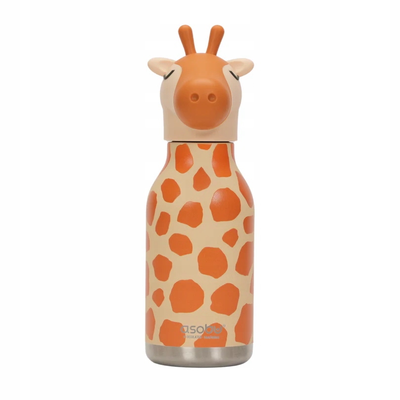 Butelka termiczna ze słomką Asobu Bestie Bottle 460 ml Żyrafa
